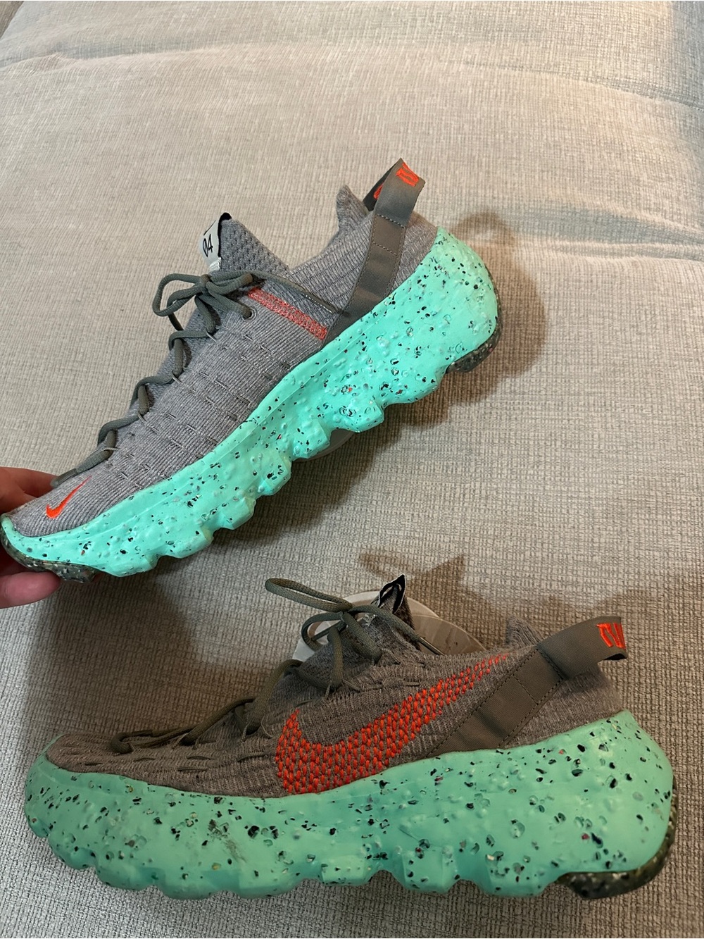 Nike Space Hippie 04 Running Shoes Gray Green Men’s US Size 10.5